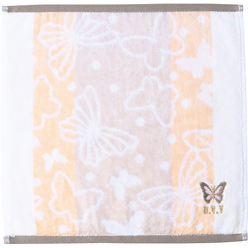 アーヴェーヴェー 婦人タオルハンカチ グラデ×蝶ベージュ /プレゼント ギフト ハンドタオル ハンカチ・ハンドタオル バッグ・小物・雑貨 ファッション お歳暮 お年賀 クリスマス ギフト