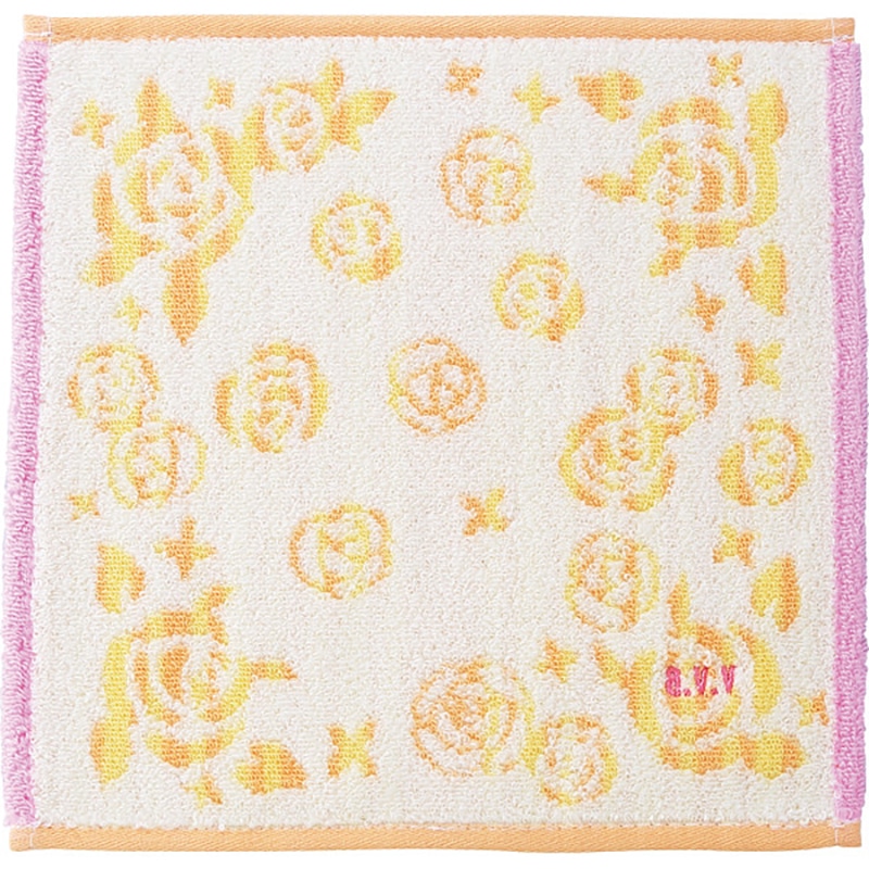アーヴェーヴェー 婦人タオルハンカチ 薔薇イエロー /プレゼント ギフト ハンドタオル ハンカチ・ハンドタオル バッグ・小物・雑貨 ファッション お歳暮 お年賀 クリスマス ギフト