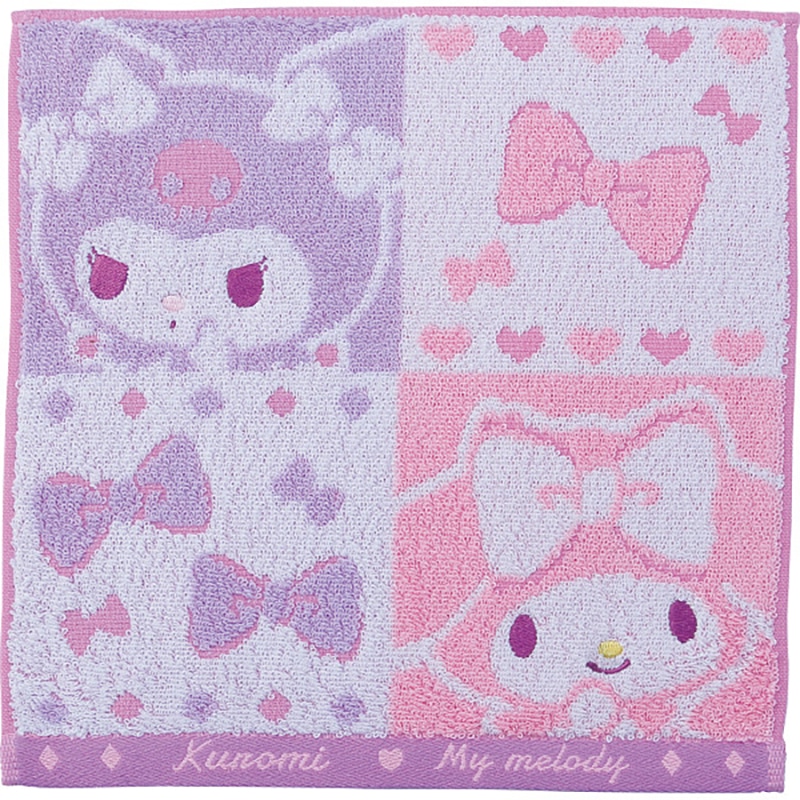 サンリオキャラクターズ タオルハンカチ マイメロディ&クロミ ／プレゼント ギフト ハンドタオル ハンカチ・ハンドタオル バッグ・小物・雑貨 ファッション お歳暮 お年賀 クリスマス ギフト