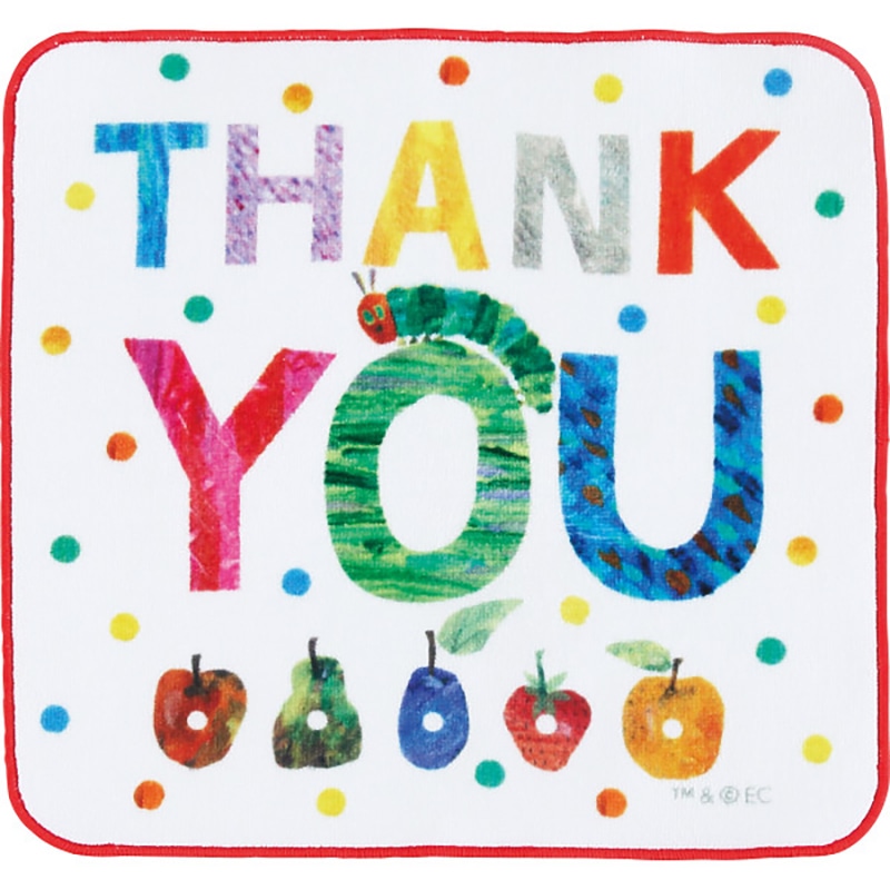 はらぺこあおむし メッセージタオルハンカチ サンキュー /プレゼント ギフト ハンドタオル ハンカチ・ハンドタオル バッグ・小物・雑貨 ファッション お歳暮 お年賀 クリスマス ギフト