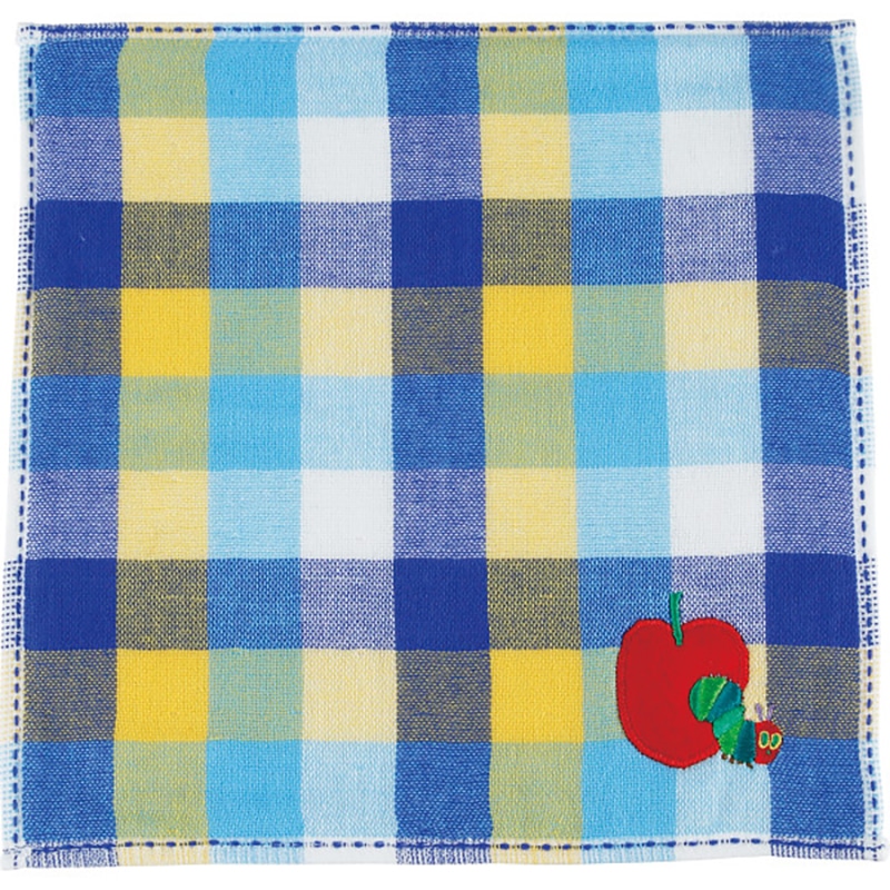 はらぺこあおむし タオルハンカチ ガーゼチェック ／プレゼント ギフト ハンドタオル ハンカチ・ハンドタオル バッグ・小物・雑貨 ファッション お歳暮 お年賀 クリスマス ギフト