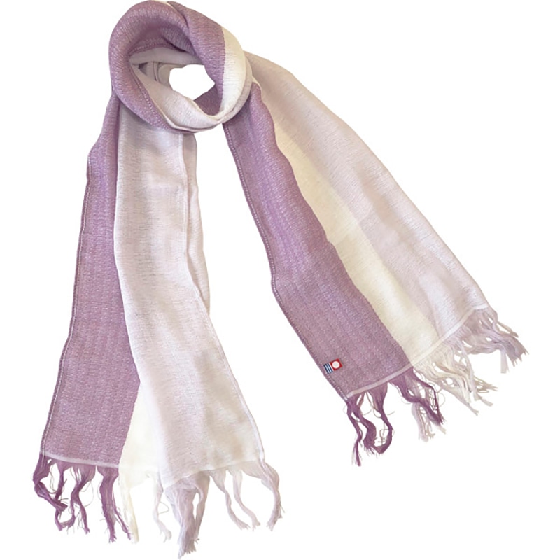 ラインカラーマフラー 若紫×薄藤 ／プレゼント ギフト レディースマフラー・ストール マフラー・スカーフ バッグ・小物・雑貨 ファッション お歳暮 お年賀 クリスマス ギフト
