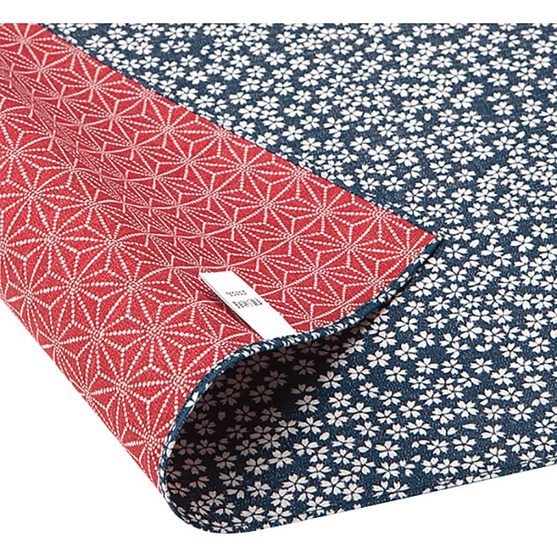 綿両面小紋ふろしき 大判 青/赤 /プレゼント ギフト 風呂敷 冠婚葬祭 日用品・ヘルスケア お歳暮 お年賀 クリスマス ギフト