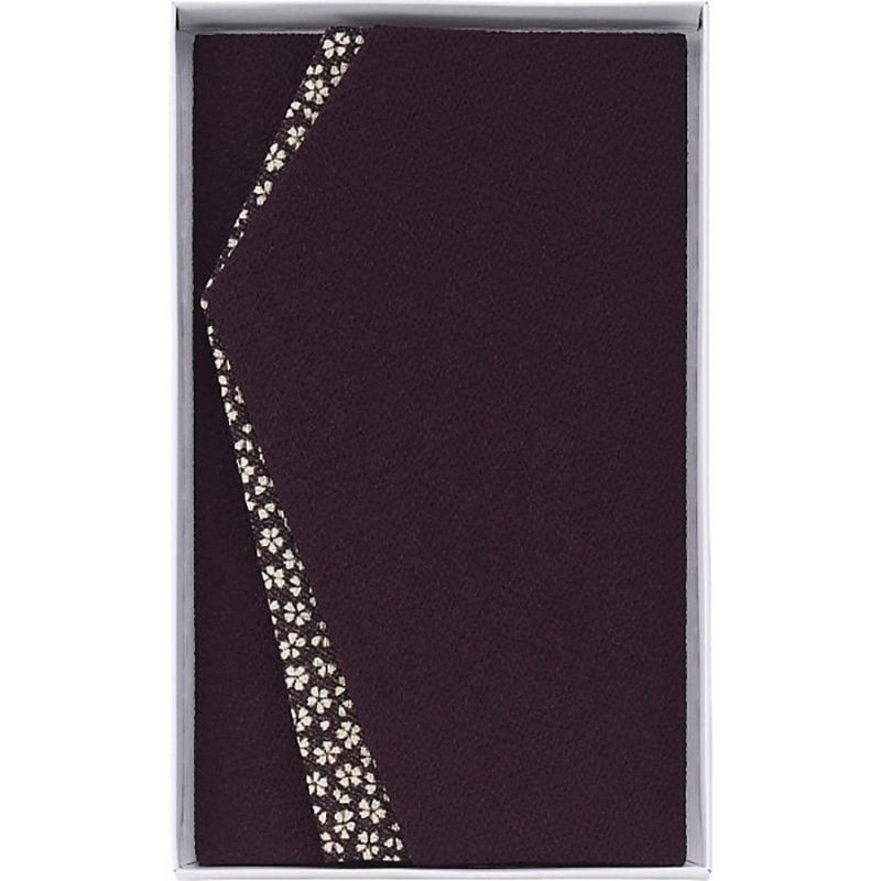 小花エステルちりめん金封ふくさ 紫 ／プレゼント ギフト ふくさ 冠婚葬祭 日用品・ヘルスケア お歳暮 お年賀 クリスマス ギフト