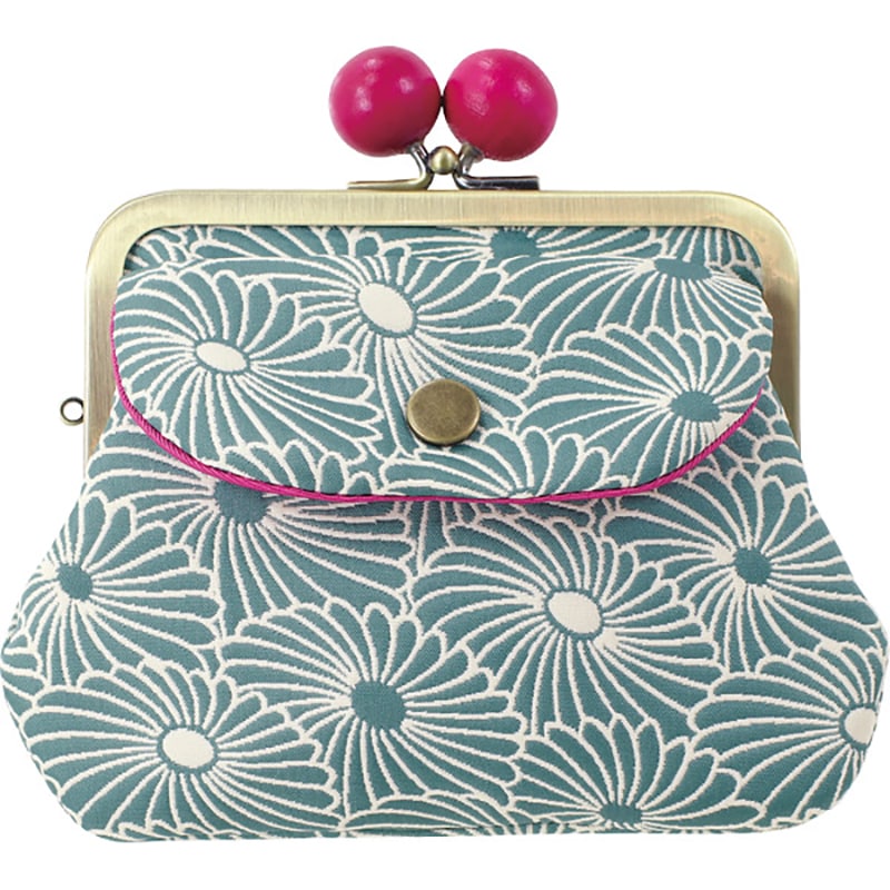 くろちく ふくれ織り 親子がま口 浅葱色 ／プレゼント ギフト レディース財布 財布・ケース バッグ・小物・雑貨 ファッション お歳暮 お年賀 クリスマス ギフト