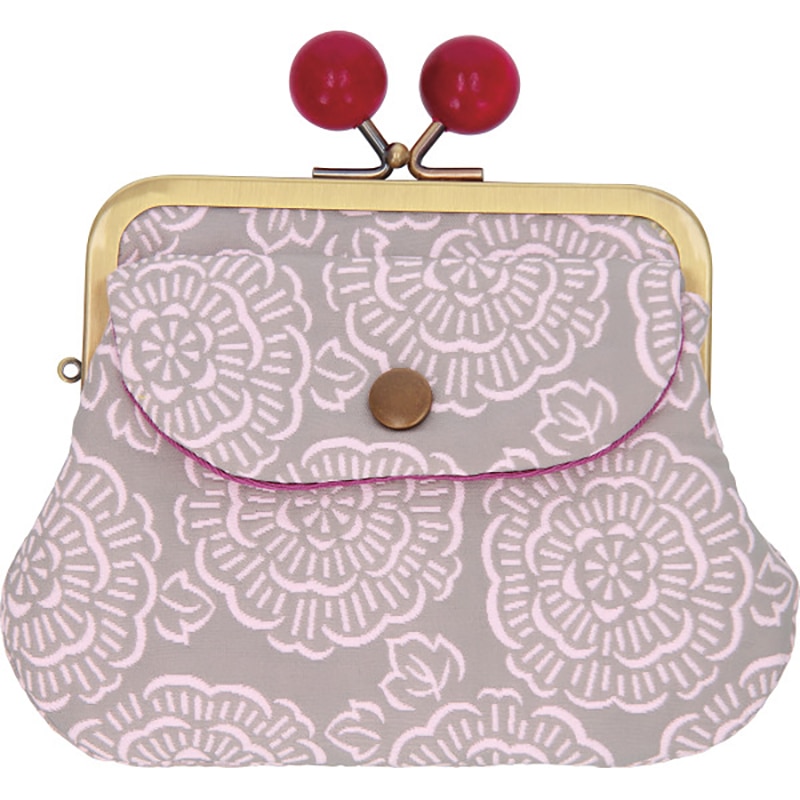 くろちく ふくれ織り 親子がま口 撫子色 ／プレゼント ギフト レディース財布 財布・ケース バッグ・小物・雑貨 ファッション お歳暮 お年賀 クリスマス ギフト