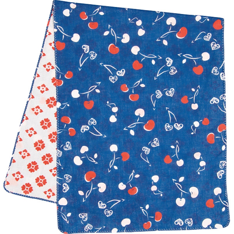 くろちく 両面ガーゼてぬぐい 葵さくらんぼ /プレゼント ギフト ハンドタオル ハンカチ・ハンドタオル バッグ・小物・雑貨 ファッション お歳暮 お年賀 クリスマス ギフト