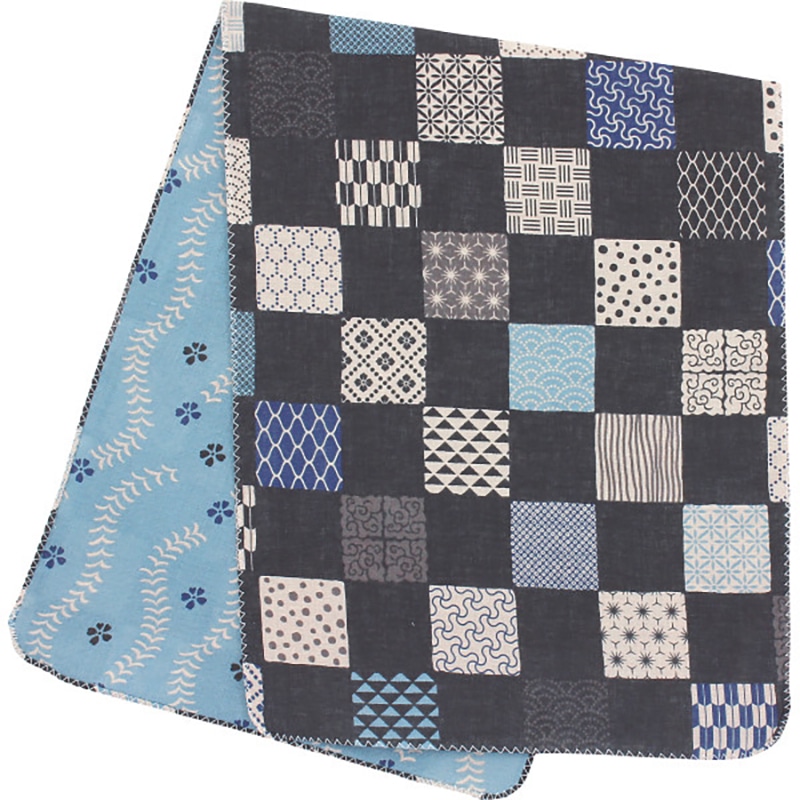 くろちく 両面ガーゼてぬぐい 市松小紋 /プレゼント ギフト ハンドタオル ハンカチ・ハンドタオル バッグ・小物・雑貨 ファッション お歳暮 お年賀 クリスマス ギフト