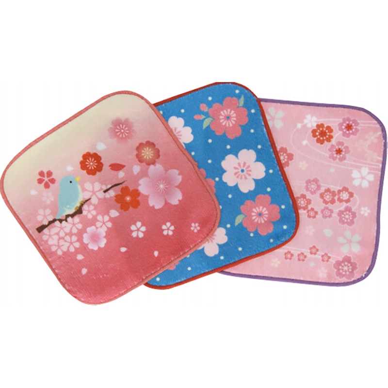 おしゃれミニタオル3枚セット さくら /プレゼント ギフト タオル 日用品・ヘルスケア お歳暮 お年賀 クリスマス ギフト