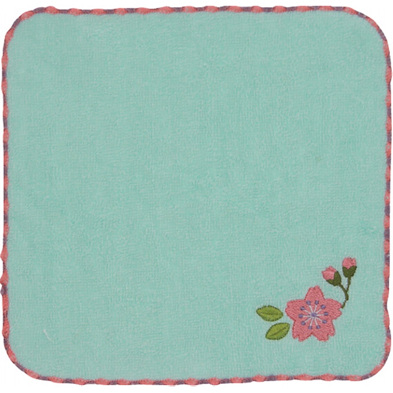 おしゃれ刺繍ミニハンカチ さくら ／プレゼント ギフト ハンドタオル ハンカチ・ハンドタオル バッグ・小物・雑貨 ファッション お歳暮 お年賀 クリスマス ギフト