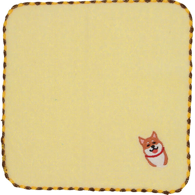 おしゃれ刺繍ミニハンカチ しば犬 ／プレゼント ギフト ハンドタオル ハンカチ・ハンドタオル バッグ・小物・雑貨 ファッション お歳暮 お年賀 クリスマス ギフト