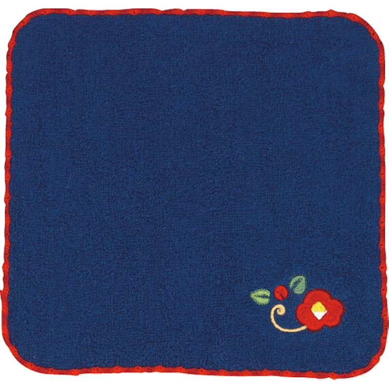 おしゃれ刺繍ミニハンカチ つばき ／プレゼント ギフト ハンドタオル ハンカチ・ハンドタオル バッグ・小物・雑貨 ファッション お歳暮 お年賀 クリスマス ギフト