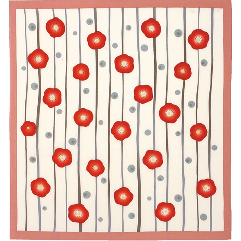 ちりめん風呂敷 梅白 ／プレゼント ギフト 風呂敷 冠婚葬祭 日用品・ヘルスケア お歳暮 お年賀 クリスマス ギフト