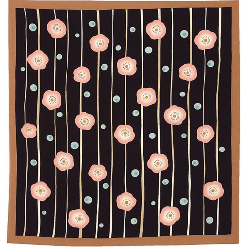 ちりめん風呂敷 梅黒 /プレゼント ギフト 風呂敷 冠婚葬祭 日用品・ヘルスケア お歳暮 お年賀 クリスマス ギフト