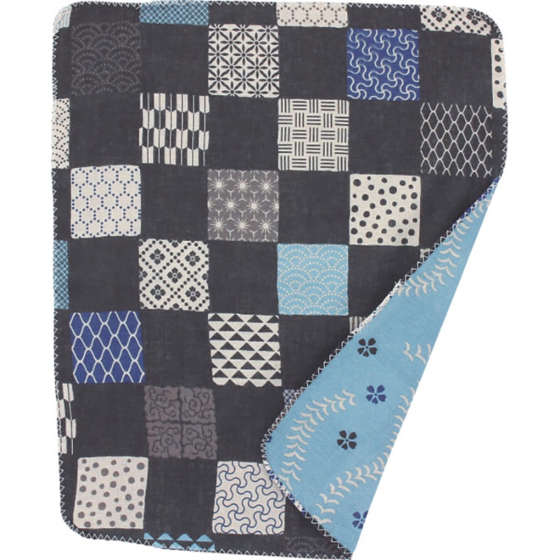 くろちく 両面ガーゼハンカチ 市松小紋 ／プレゼント ギフト ハンドタオル ハンカチ・ハンドタオル バッグ・小物・雑貨 ファッション お歳暮 お年賀 クリスマス ギフト