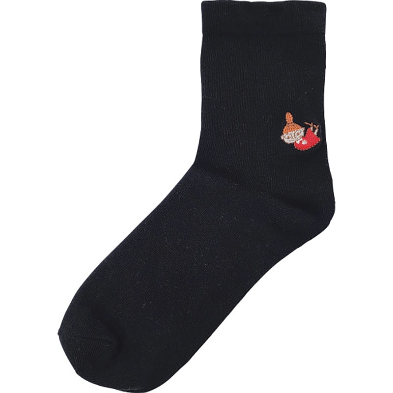 ムーミン ゴムユッタリソックス ミィ刺繍 ブラック ／プレゼント ギフト 靴下 靴下・レッグウェア レディースファッション ファッション お歳暮 お年賀 クリスマス ギフト