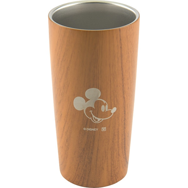 ミッキー 木目タンブラー ミディアムブラウン ／タンブラー 食器 キッチン用品 ギフト プレゼント プチギフト 祝い お年賀 御年賀 2026 送料無料 人気 年始挨拶 バレンタイン チョコ 以外 子供 友達