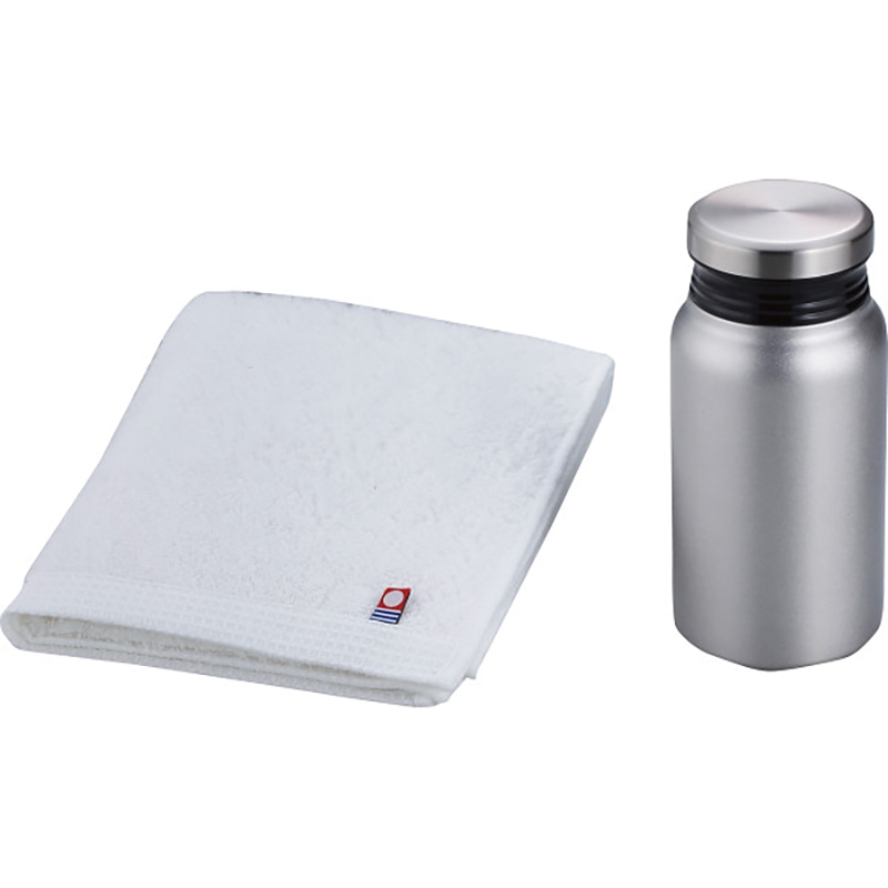 リュクス サーモボトル&今治タオルセット シルバー /プレゼント ギフト 水筒 キッチン用品 お歳暮 お年賀 クリスマス ギフト