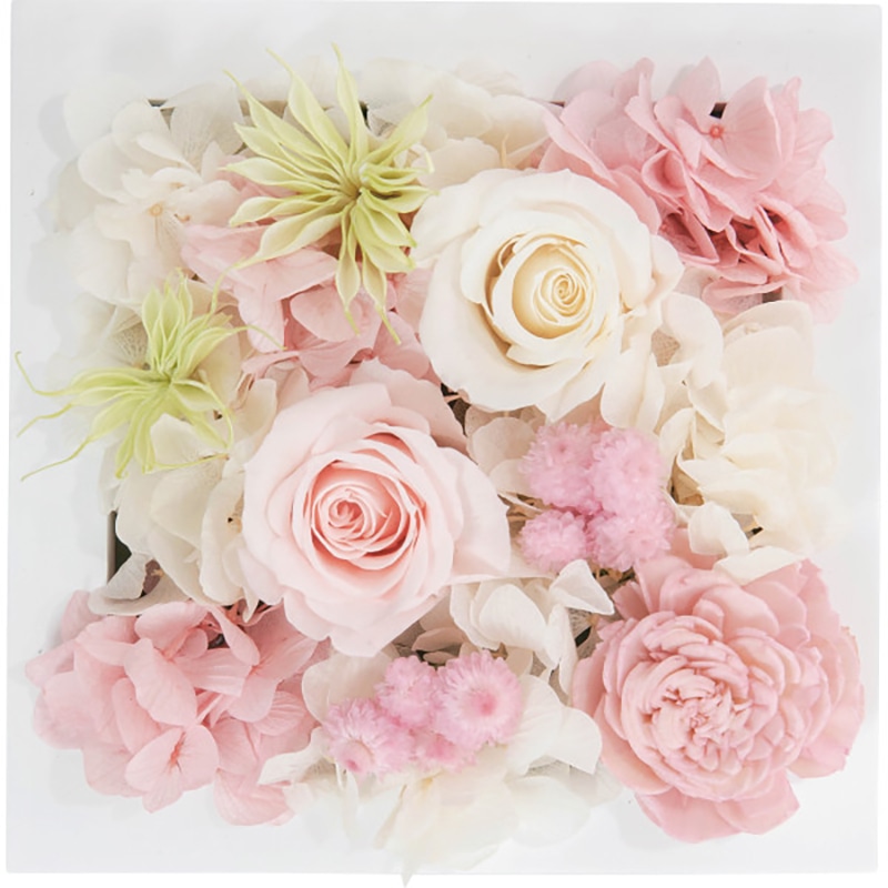 プリザーブドウォールフラワー(スクエア) ピンク /プレゼント ギフト プリザーブドフラワー 花・観葉植物 ガーデニング・農業 お歳暮 お年賀 クリスマス ギフト