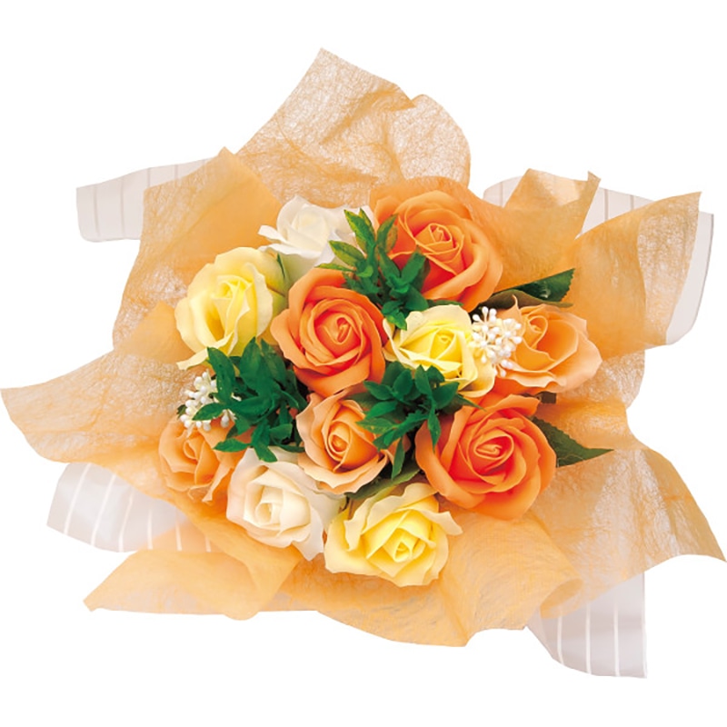 スカーレットブーケ(ソープフラワー) オレンジ /プレゼント ギフト 造花 造花・人工観葉植物 花・観葉植物 ガーデニング・農業 お歳暮 お年賀 クリスマス ギフト