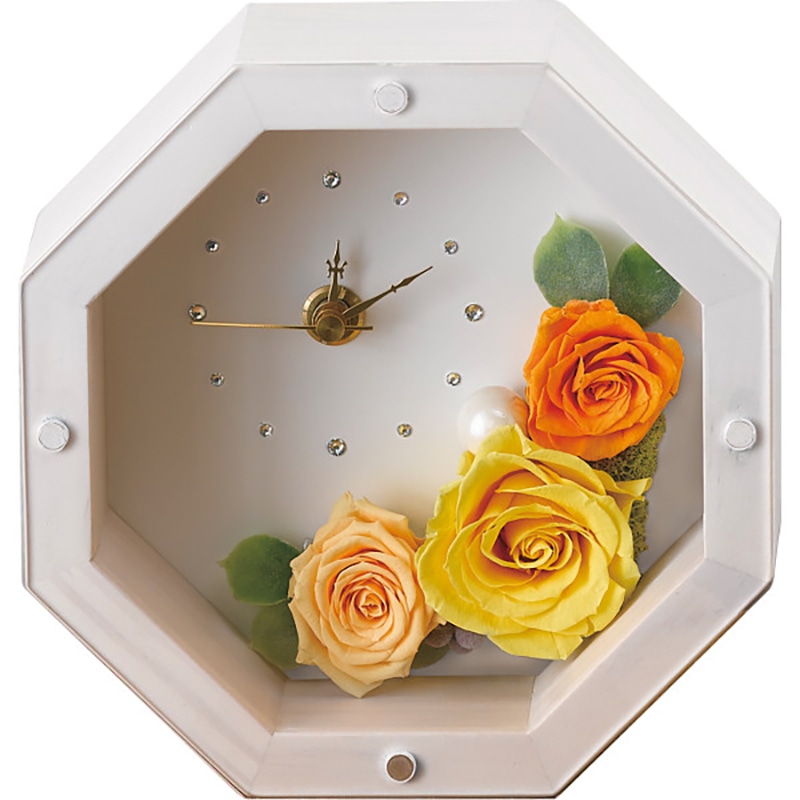 MOLY アンティークホワイト(プリザーブドフラワー) イエロー /プレゼント ギフト プリザーブドフラワー 花・観葉植物 ガーデニング・農業 お歳暮 お年賀 クリスマス ギフト