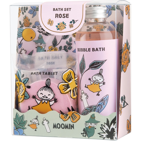 ムーミン バスセット ローズ ／入浴剤 バス用品 日用品・ヘルスケア ギフト プレゼント プチギフト 祝い お年賀 御年賀 2026 送料無料 人気 年始挨拶 バレンタイン チョコ 以外 子供 友達