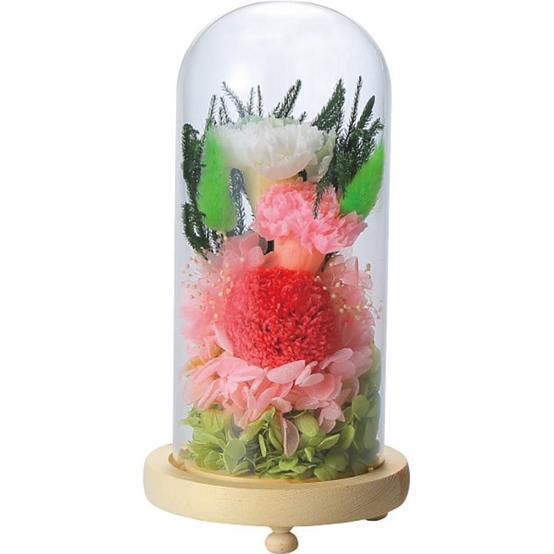 お供えガラスドームアレンジメント 紗奈(さな) /プレゼント ギフト 造花 造花・人工観葉植物 花・観葉植物 ガーデニング・農業 お歳暮 お年賀 クリスマス ギフト