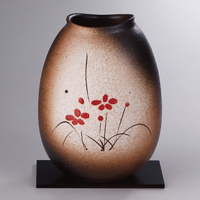 信楽焼 手描き華絵 花瓶 /プレゼント ギフト 花瓶 小物・置物 インテリア 住まい・家具 お歳暮 お年賀 クリスマス ギフト