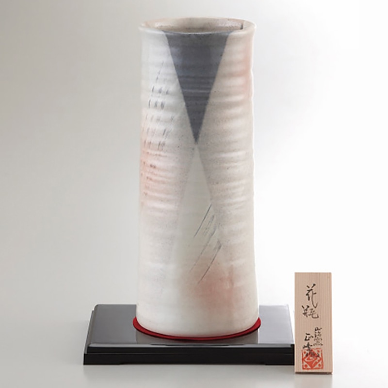 美濃焼 手描工房 10号円筒型花瓶 /プレゼント ギフト 花瓶 小物・置物 インテリア 住まい・家具 お歳暮 お年賀 クリスマス ギフト