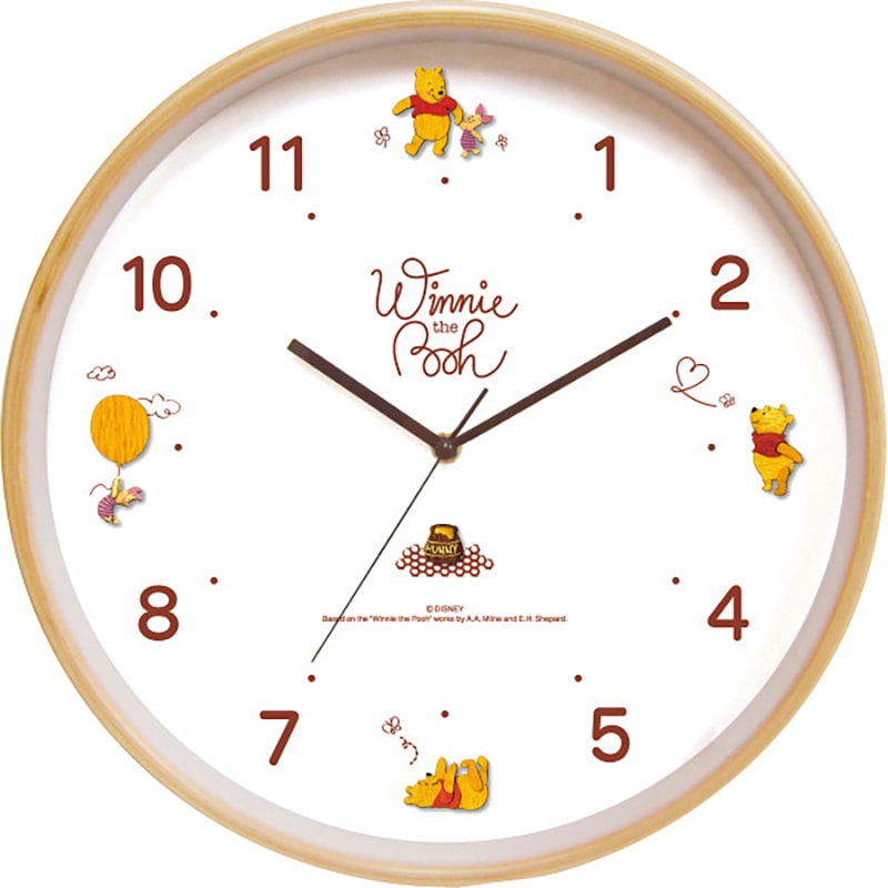 ディズニー ウッドパーツクロック くまのプーさん /プレゼント ギフト 掛け時計 置き時計・掛け時計 インテリア 住まい・家具 お歳暮 お年賀 クリスマス ギフト