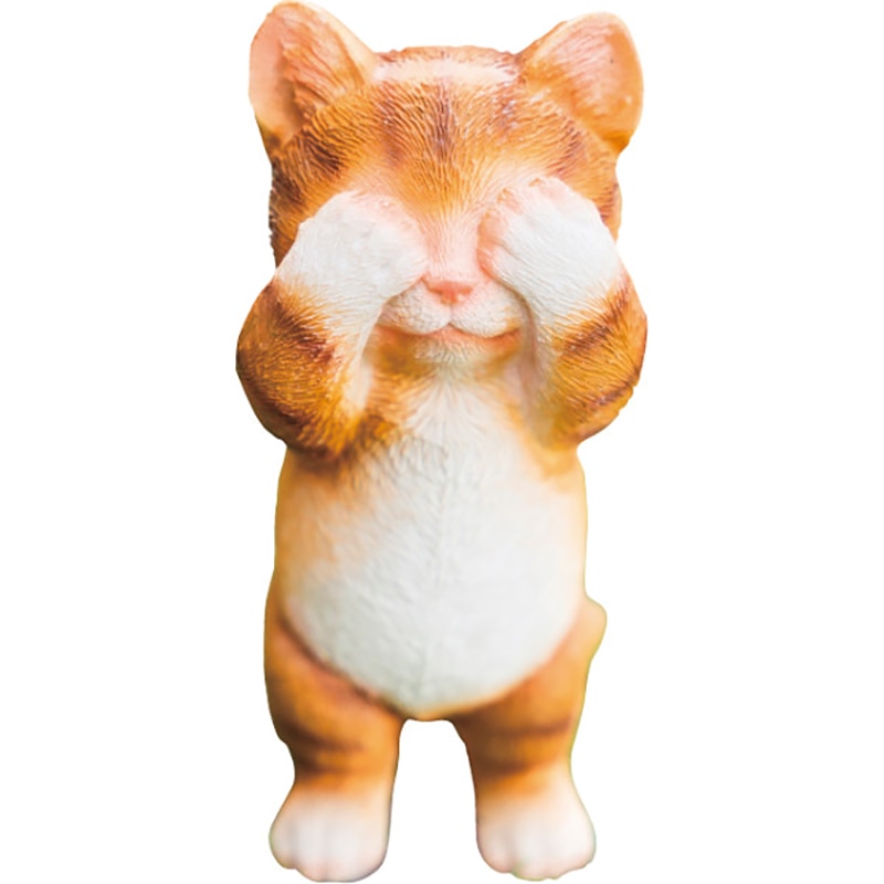 アニマルガーデンオーナメント 茶トラ みてないよ /プレゼント ギフト ガーデンファニチャー エクステリア・ガーデンファニチャー 住まい・家具 お歳暮 お年賀 クリスマス ギフト