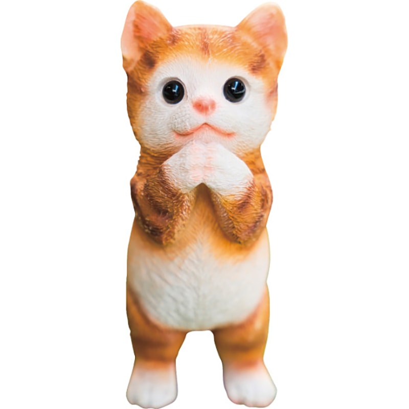 アニマルガーデンオーナメント 茶トラ おねがい /プレゼント ギフト ガーデンファニチャー エクステリア・ガーデンファニチャー 住まい・家具 お歳暮 お年賀 クリスマス ギフト