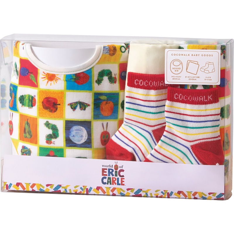 ソックスギフトボックス(はらぺこあおむし) キューブ /プレゼント ギフト スタイセット スタイ・お食事エプロン 授乳用品・ベビー用食事用品 キッズ・ベビー・マタニティ お歳暮 お年賀 クリスマス ギフト