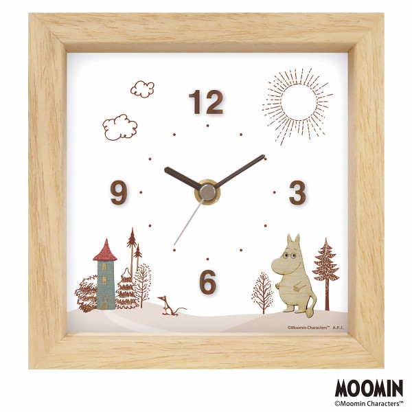 ムーミン ウッドパーツクロック卓上 ナチュラル ／置き時計 置き時計・掛け時計 インテリア 住まい・家具 ギフト プレゼント プチギフト 祝い お年賀 御年賀 2026 送料無料 人気 年始挨拶 バレンタイン チョコ 以外 子供 友達