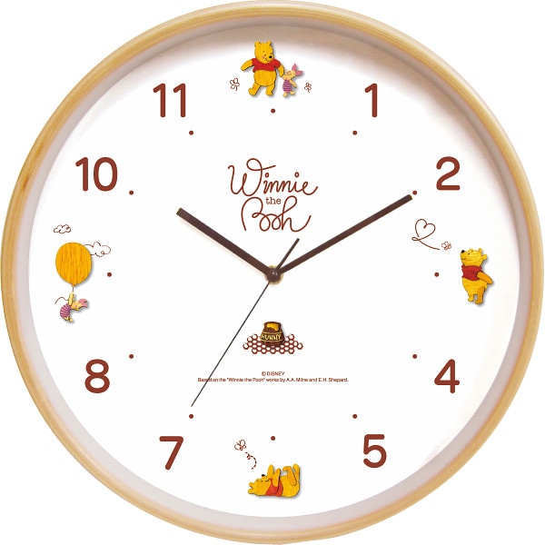 ディズニー ウッドパーツクロック くまのプーさん ／掛け時計 置き時計・掛け時計 インテリア 住まい・家具 ギフト プレゼント プチギフト 祝い お年賀 御年賀 2026 送料無料 人気 年始挨拶 バレンタイン チョコ 以外 子供 友達