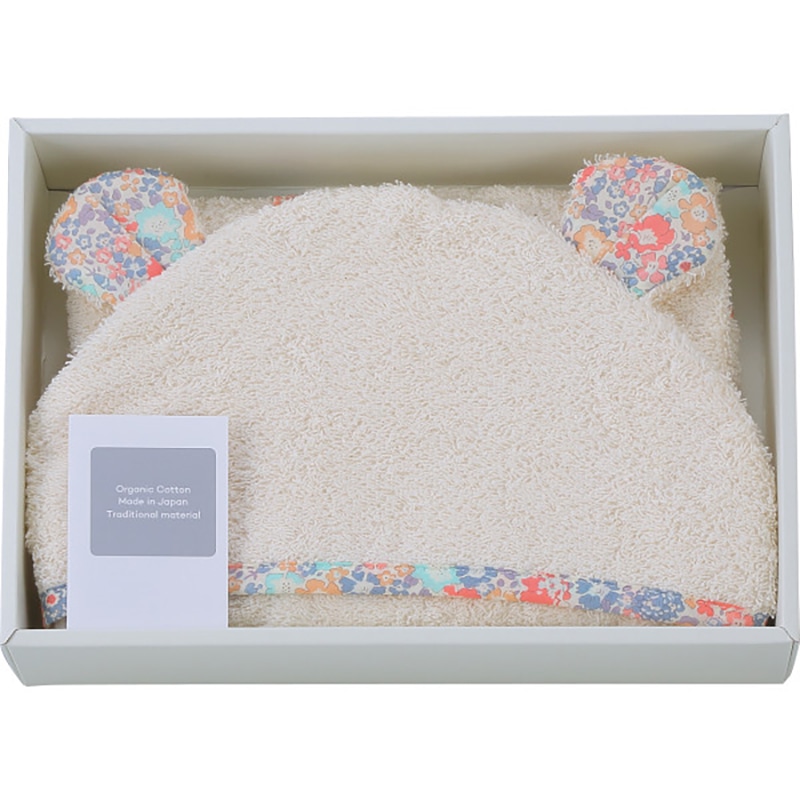 リバティプリント使用・ベビーバスローブボックス入り ピンク /プレゼント ギフト バスローブ ナイトウェア・ルームウェア キッズファッション キッズ・ベビー・マタニティ お歳暮 お年賀 クリスマス ギフト