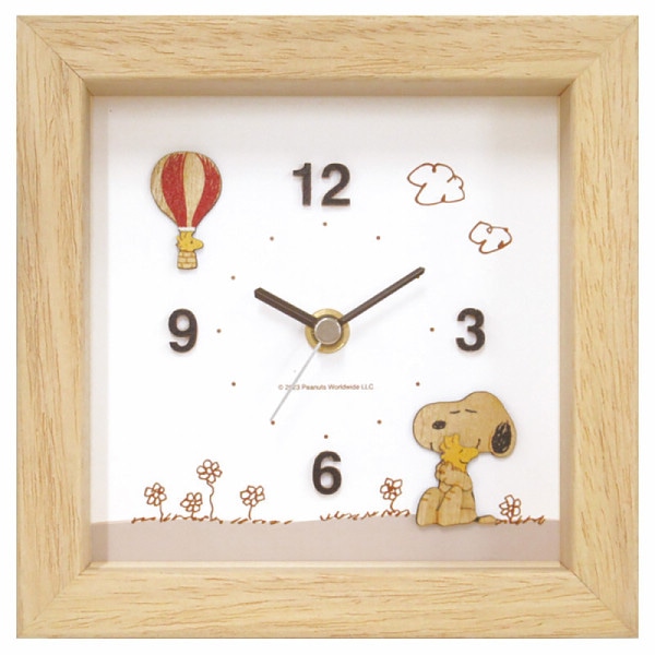 ピーナッツ ウッドパーツクロック卓上 ナチュラル ／置き時計 置き時計・掛け時計 インテリア 住まい・家具 ギフト プレゼント プチギフト 祝い お年賀 御年賀 2026 送料無料 人気 年始挨拶 バレンタイン チョコ 以外 子供 友達