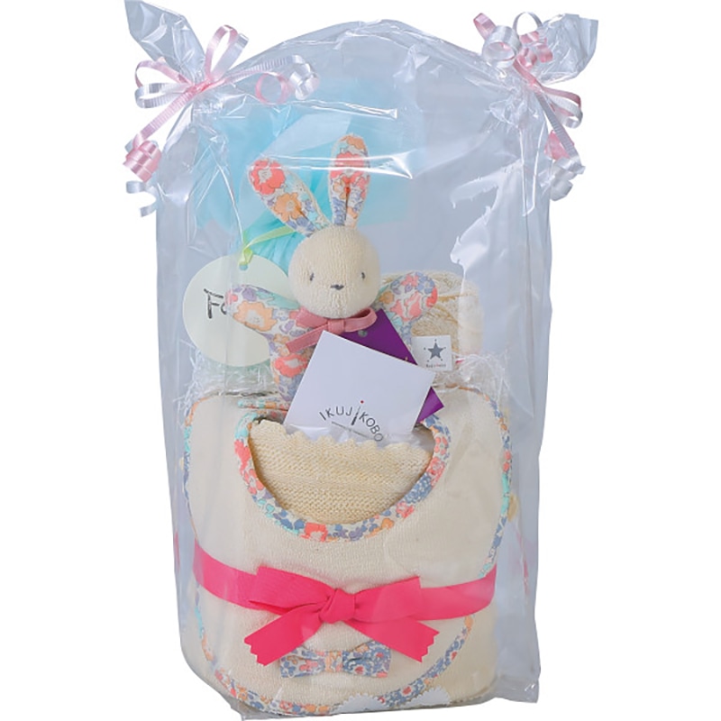 おむつケーキ(リバティアイテム) ピンク /プレゼント ギフト おむつケーキ 出産祝い・ギフト キッズ・ベビー・マタニティ お歳暮 お年賀 クリスマス ギフト