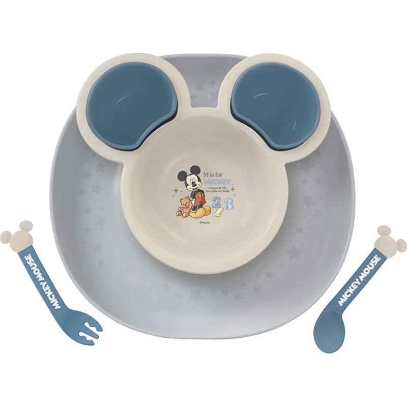 食べこぼしキャッチプレート ミッキー×青 /プレゼント ギフト ベビー食器 授乳用品・ベビー用食事用品 キッズ・ベビー・マタニティ お歳暮 お年賀 クリスマス ギフト