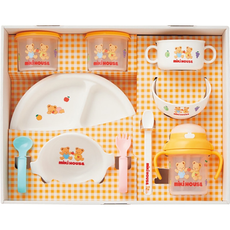 ミキハウス テーブルウェアセット /プレゼント ギフト ベビー食器 授乳用品・ベビー用食事用品 キッズ・ベビー・マタニティ お歳暮 お年賀 クリスマス ギフト