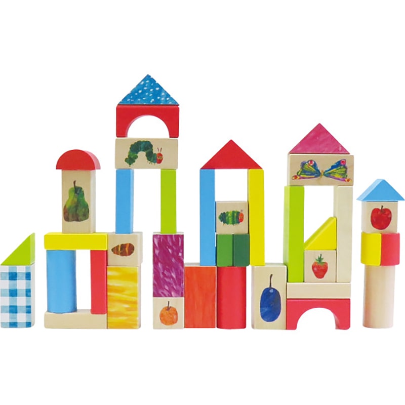 はらぺこあおむし 木製つみきセット50ピース /プレゼント ギフト 積み木 ベビー向けおもちゃ おもちゃ キッズ・ベビー・マタニティ お歳暮 お年賀 クリスマス ギフト