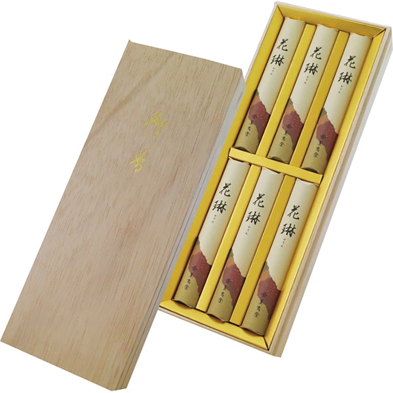 薫寿堂 花琳 木箱短寸6入 ／プレゼント ギフト 線香 仏壇・仏具・神具 日用品・ヘルスケア お歳暮 お年賀 クリスマス ギフト