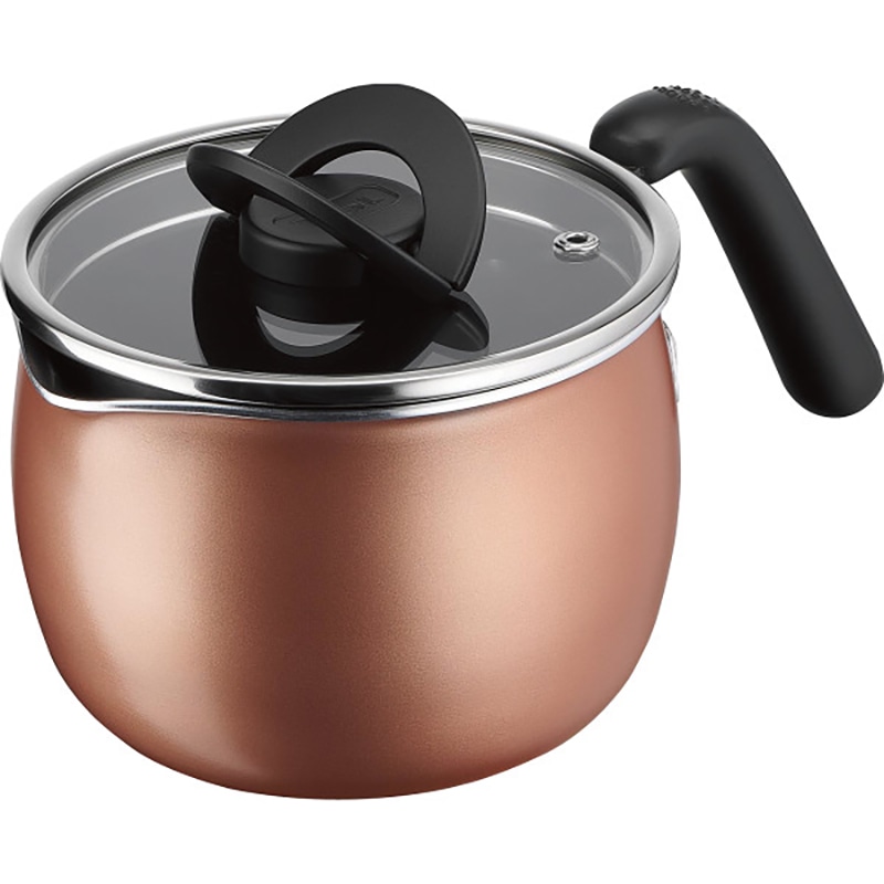 ティファール オプティスペースマルチポット(14cm) シナモンブラウン ／プレゼント ギフト 鍋 調理器具 キッチン用品 お歳暮 お年賀 クリスマス ギフト