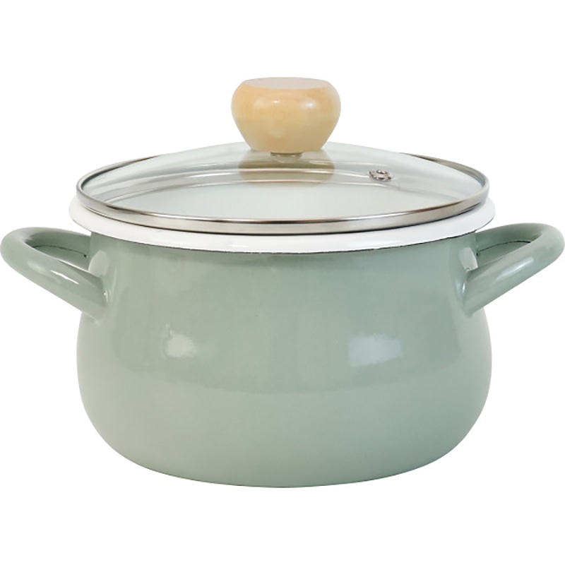 ストクック IHホーローポット(18cm) グリーン ／プレゼント ギフト 鍋 調理器具 キッチン用品 お歳暮 お年賀 クリスマス ギフト