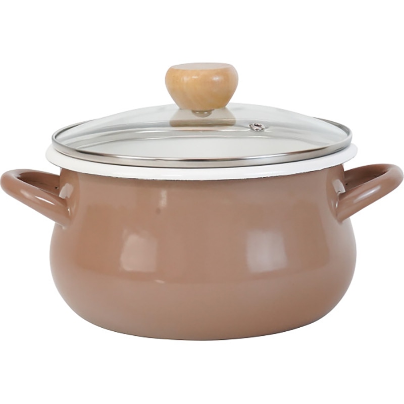 ストクック IHホーローポット(20cm) ブラウン ／プレゼント ギフト 鍋 調理器具 キッチン用品 お歳暮 お年賀 クリスマス ギフト