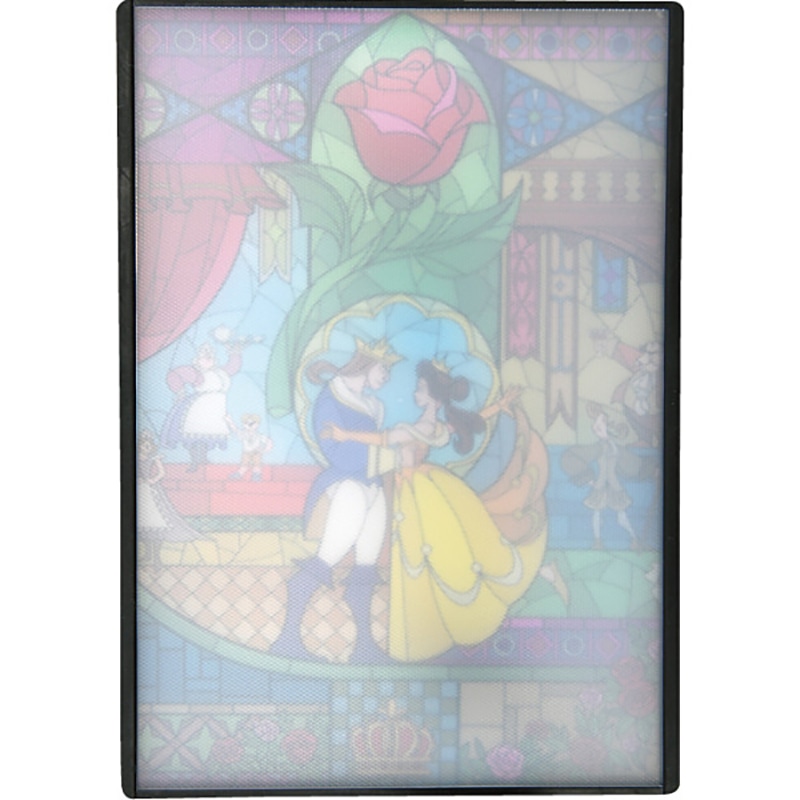 ディズニー スタンド付ステンドグラス風まな板 美女と野獣 ／プレゼント ギフト まな板・カッティングボード 調理器具 キッチン用品 お歳暮 お年賀 クリスマス ギフト