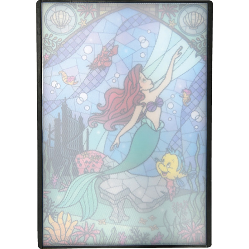 ディズニー スタンド付ステンドグラス風まな板 リトルマーメイド ／プレゼント ギフト まな板・カッティングボード 調理器具 キッチン用品 お歳暮 お年賀 クリスマス ギフト