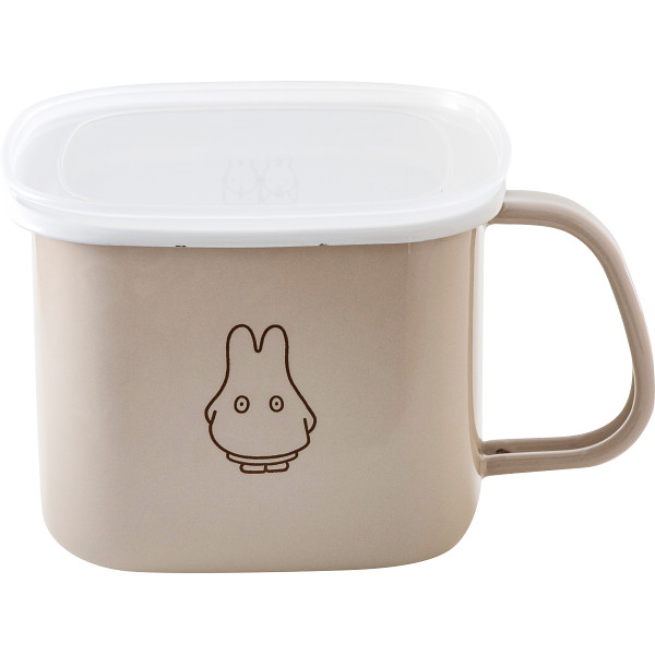 富士ホーロー ミッフィーパステル 角型みそポット グレージュ ／保存容器・キャニスター 保存容器・調味料入れ キッチン用品 ギフト プレゼント プチギフト 祝い お年賀 御年賀 2026 送料無料 人気 年始挨拶 バレンタイン チョコ 以外 子供 友達