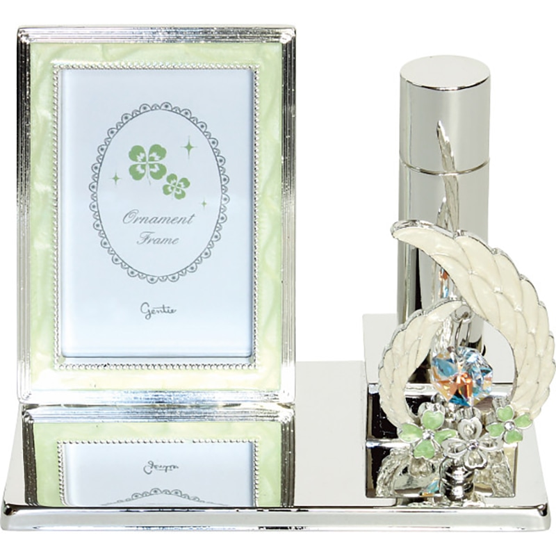 お骨入れ付オーナメントフレーム クローバー /プレゼント ギフト 仏具 仏壇・仏具・神具 日用品・ヘルスケア お歳暮 お年賀 クリスマス ギフト