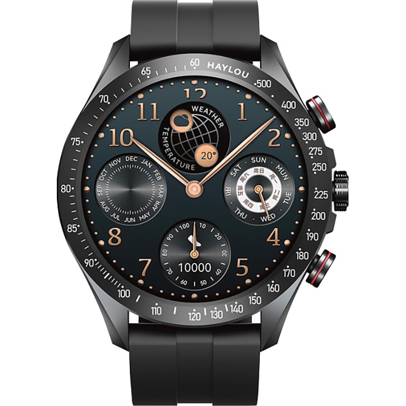 ハイロー SolarPro スマートウォッチ ブラック /プレゼント ギフト メンズ腕時計 腕時計 ファッション お歳暮 お年賀 クリスマス ギフト